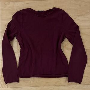 Brandy Melville Burgundy Long Sleeve Top